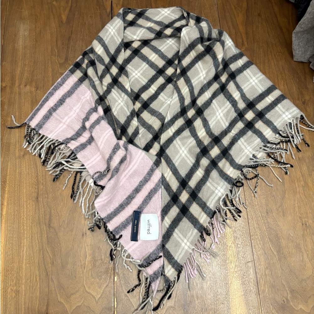 Wilfred Plaid 100% Wool in Pink and Tan
